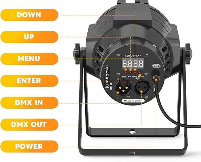 HOLDLAMP Spotlight COB 80W Stage Light Par Lights Party Warm & Cold White Professional DMX Spotlights Portable Metal Housing Strobe Light Bright for Church, Concert, Theater, Photostudio - 8Packs