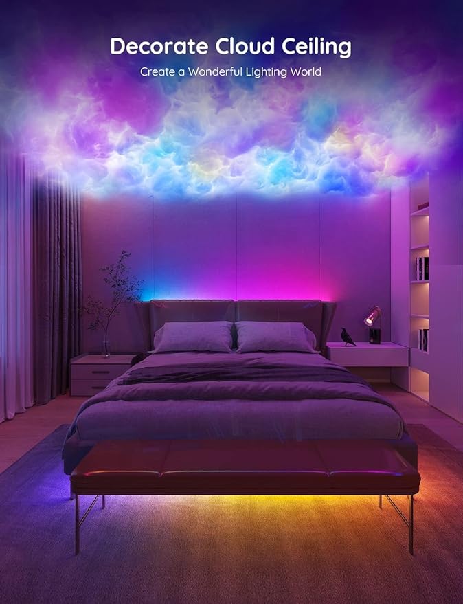Govee RGBIC LED Strip Lights, 32.8ft Smart LED Lights for Bedroom, Bluetooth LED Lights APP Control, DIY Multiple Colors on One Line, Color Changing LED Strip Lighting Music Sync, Home Decor