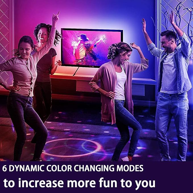 MY Beauty Light LED Lights for TV, 6.56ft Waterproof TV LED Backlight for 32-58in TV, 65536 DIY Colors Options RGBW LED Strip Lights Behind TV, Smart Led Ambient Lighting for Bedroom Gaming Room Decor