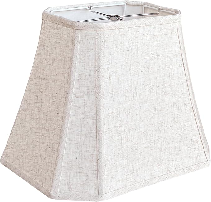 TOOTOO STAR (6 x 9)" x (11 x 14)" x 10.5" Linen Lamp Shade, Bell Cut Corner Lampshade for Table Lamp, Floor Lamp, Replaceable fabric lampshade