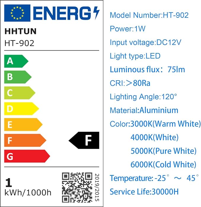 902 120°LED mini Spotlight,DC12V 1W,80Ra,75lm,Small Size,Embedded Installation,Suitable for Cabinet Lighting Such as Wine cabinets,Shoe cabinets,etc.,with Power Supply(4000K,White,9Pack)