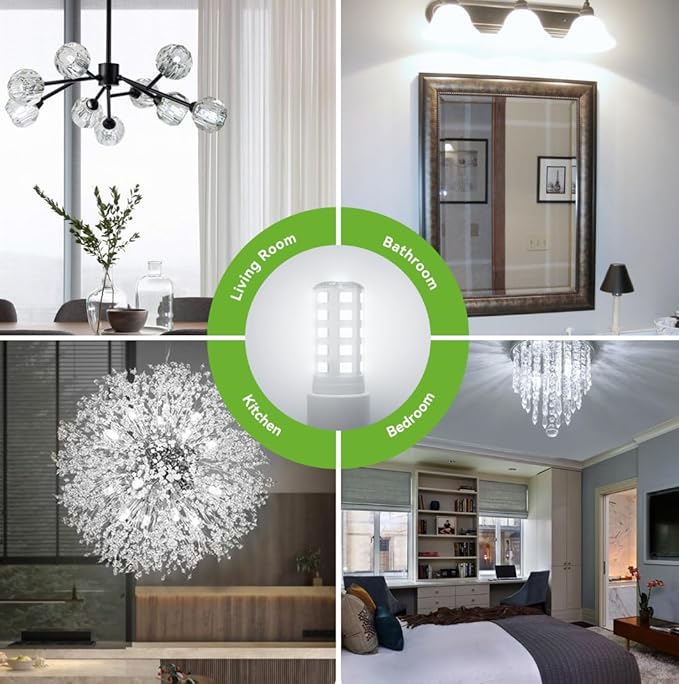 TJOY 12 Pack Dimmable G9 LED Bulb 4W Equivalent 40 Watt, Daylight White 6000K, T4 G9 Bi-pin Base Halogen Replacement, G 9 Socket Light Bulb for Chandelier Wall Sconce, 120V No Flicker, 450LM
