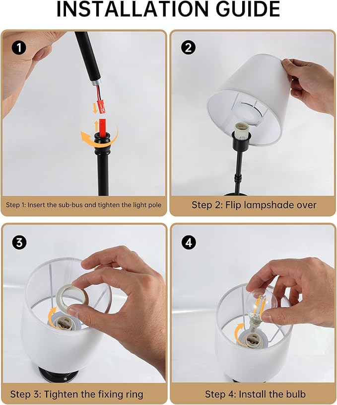Portable LED Table Lamp, Rechargeable Cordless Desk Lamp with Fabric Shade, 6000mAh Battery Powered Besides Lamp, Stepless Dimmable, 2700K Warm Ambient Light for Indoor Outdoor (Black)