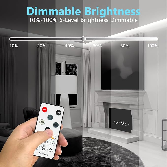 White LED Strip Lights, 65.6ft Dimmable 24V LED Lights Strip 6500K Bright Daylight White, 960 LEDs LED Flexible Tape Lights for Bedrooms, Mirror, Kitchen, Cabinet, Christmas Decor