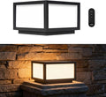 SkyGlow Solar Column Light, Stainless Steel LED IP55 Waterproof 10x10 Outdoor Pillar Lighting, Exterior Column Lamp Lanterns, Luxury Modern Post Cap Lights for Gate, Wall, Deck, Fence, Mail Box