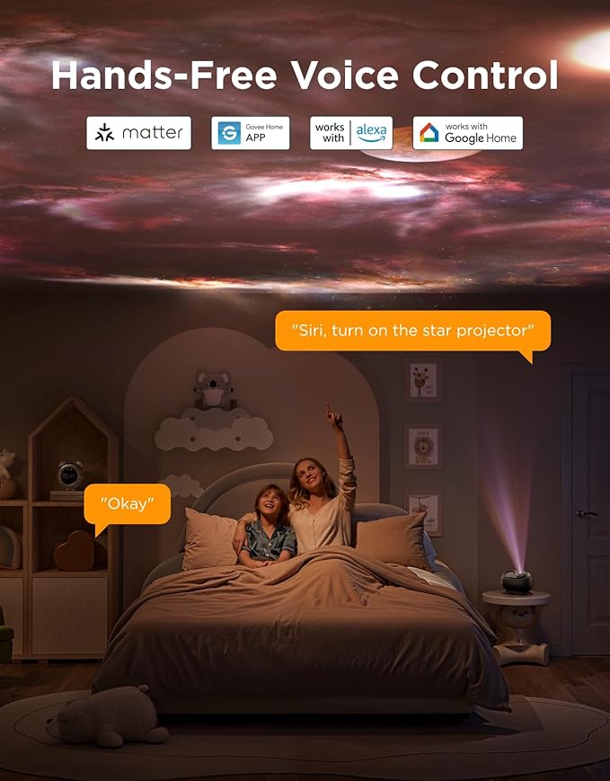 Govee Galaxy Light Star Projector 2 Pro, 4 Megapixel HD Lens, Planetarium Projector work with Matter, Night Light Projector with 20+ Preset Scenes, Star LED Lights Projector, Room Decor, Gift for Kids