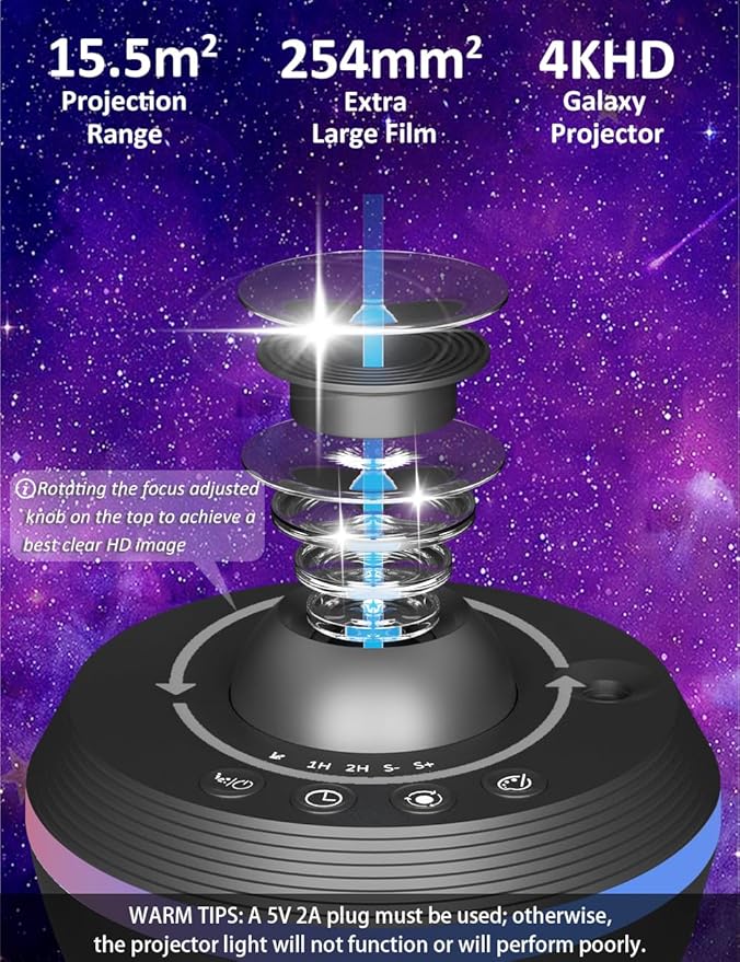 Star Light Projector Starry Night Light, Planetarium Galaxy Projector with Dynamic Meteors,360° Rotation Nebula,4K HD&Large Scale Projection for Bedroom Decor (SKE-TKQ01)