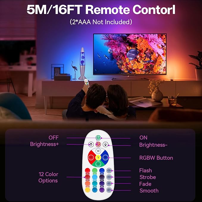 17 Color Changing Liquid Motion Lamp with Remote: 16 inches Decor LED Night Lights, Christmas Gifts Table Lamp for Adults and Kids Bedroom,Home Decoration Mood Lighting, Blue Wax