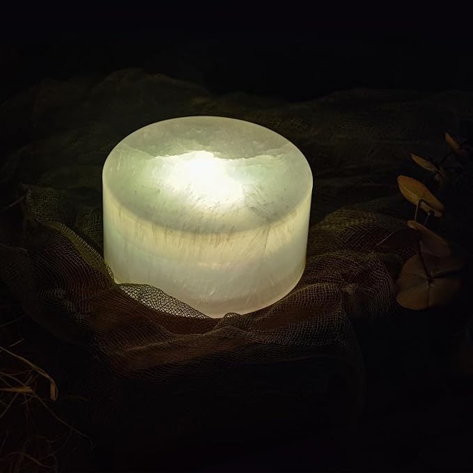 Natural Jade Touch Night Light: Color-Changing LED Mood Lamp, Rechargeable Soft Glow Stone Light for Bedroom, Minimalist Aesthetic Home Decor, USB Ambiance Lamp, Snow Lotus
