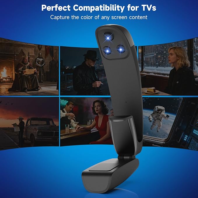 FFJ TV LED Backlight with Triple Sensor, 14.7ft RGB LED Strip Lights That Change with 55-65 Inch Screen, Smart App Control, Music Sync, for Home Decoration - Upgraded Version