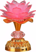 Colorful LED Lotus Buddhist Lamp, Gradient Buddha Light for Worship, Prayer and Display, Low Power Consumption, Eco - Friendly Material for Buddha Occasions, Buddhist Supplies - Pink