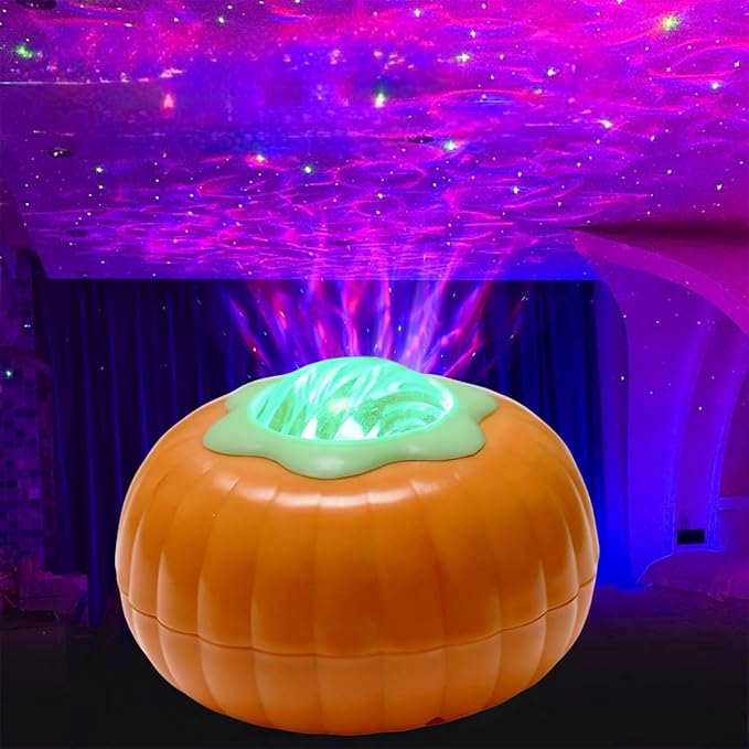 A Pumpkin-Shaped Aurora Projector, Ambient Light, Warm Holiday Lights, a Small Night Light That can emit Stunning Auroras.