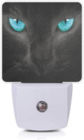 Cat Night Light,Black Cat Eye Plug-in Night Lights with Dusk-to-Dawn Sensor for Girlfriend/Boyfriend Gift Sleep Friendly lamp for Bedroom, Bathroom and Living Room,0.5W