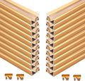 20 Pack 3.3ft/1 Meter Invisible Recessed YW-Shape LED Aluminum Channel System with Milky Cover& End Caps, Suitable for 6mm LED Strip Light Installations (Gold, 20 Pack)