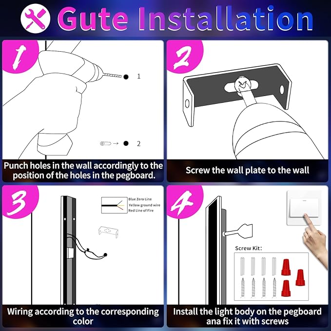 39inch Modern Long Wall lights Outdoor, 10 Colour Variations Dimmable Wall Mount Lights Fixtures, IP65 Waterproof 3000K-6000K Multicolor LED Exterior Wall Sconce for House, Yard, Patio, Porch
