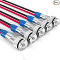 GASHER 5 PCS Energy Saving Indicator Light, LED Light 12V/24V/110V 20mA Panel Mount Light, Mounting Hole Size 6mm White LED (110V)