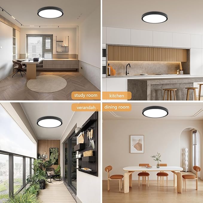 2PK 15.8 Inch Led Ceiling Light Flush Mount, 32W, 3480LM, 3000K/4000K/6000K CCT Selectable Super Slim LED Ceiling Light, Low Profile Round Flat Panel Fixture for Hallway, Bedroom,Kitchen ect