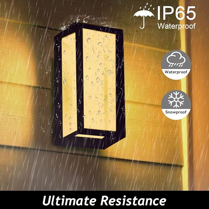 Modern Outdoor Wall Lights 2Pack, LED Rectangle 18W Bright Warm to Cool Tunable White Exterior Lighting Fixtures, Waterproof Outdoor Lights for House,Porch,Garage (Rectangle-CCT)