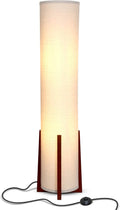 Brightech Parker Paper Lantern Floor lamp, 48 Inch Tall Lamp with Wood Frame, Asian Design for Bedroom, Decorative Tower Shade Lamp for Living Rooms & Offices, Great Living Room Décor