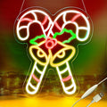 KHK Christmas Stick Neon Signs for Wall Decor Xmas LED Christmas Hat LED Sign, USB Powered Dimmable Switch for Indoor Party Kids Bedroom Wedding Bar Pub Club Birthday Party Gift(15 * 13in)