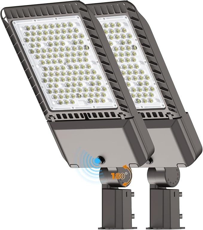 AIKVSXER LED Parking Lot Lights 480W Dusk to Dawn Photocell Street Lights 120000LM Commercial Street Area Lighting 6000K IP65 for Parking Highways Yard Barn Farm 2 Pack