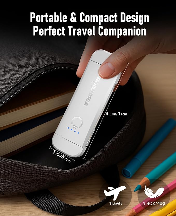 Book Reading Light,Silent Touch Books Lamp for Reading in Bed,Rechargeable Clip on Booklight with 3 Amber Colors & 7 LEDs Precise Dimming for Eye Caring Night Reading,Book Lovers,Kids,White