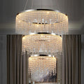 3 Tier LED Modern Ceiling Light Fixture, Home Decor LED Round Crystal Chandeliers, Adjustable Color Temperature Chandelier for Living Room, Dining Room, Bedroom