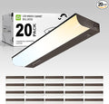ASD 20 Pack 12 Inch Hardwired LED Under Cabinet Lights, On/Off & 5CCT Switch 2700K-5000K, 5W 442LM CRI90+, Direct Wire Low Profile Linkable Fixture, Dimmable Under Counter Kitchen Lighting, Bronze, UL