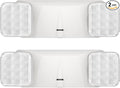 SPECTSUN 2 Packs Led Emergency Light White, Adjustable Square Head Emergency Led Light with Battery, White Emergency Light/Emergency Light Fixture/Emergency Exit Sign/Emergency Exit Light.