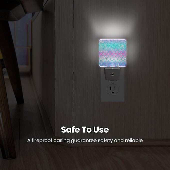 Night Light Plug-in Dusk to Dawn Smart Sensor White Led Nightlight for Bedroom Bathroom Kitchen Hallway Stairs Energy Efficient Decor Desk Lamp