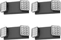 4 Packs Black Led Exit Sign with Emergency Lights &Battery Backup -Adjustable Hardwired 2 LED Head-UL Certified-120-277VAC/Commercial Emergency Lights Fixtures for Home/Business.