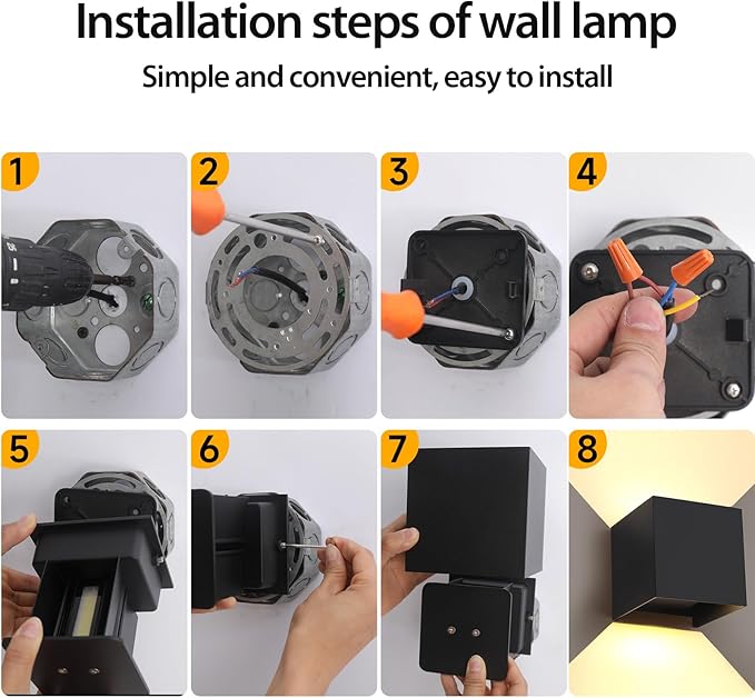 15W 2Pack Led White Outdoor Wall Sconces Light Fixtures Modern Exterior/Interior Waterproof Porch Wall Mounted Lighting Outside Wall Lamps for Garden Shop Yard Patio Home Entryway Park Staircase
