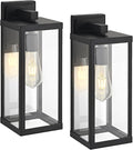 Black Outside Lights for House 15" H Outdoor Wall Sconce Waterproof Large Exterior Light Fixtures for Garage, Doorway, Porch, Patio, 2 Pack