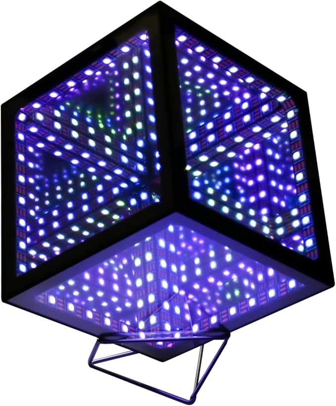 Infinity Hyper Cube LED Table Lamp, Color-Changing Music-Sync APP-Controlled Ambient Light for Gaming, Party, Home (Small 4Inchs)