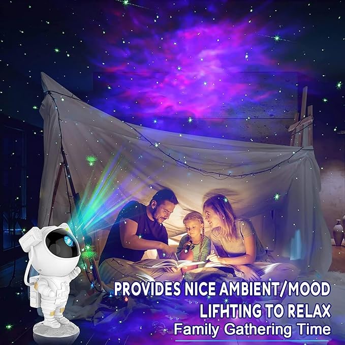 Astronaut Star Projector Galaxy Light, 360° Space Man Buddy Projector Sky LED Night Light Space Starlight Planetarium Spaceman Lamp Gifts for Kids Adults Bedroom Ceiling Room Decor