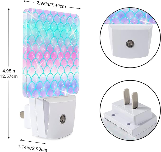Night Light Plug-in Dusk to Dawn Smart Sensor White Led Nightlight for Bedroom Bathroom Kitchen Hallway Stairs Energy Efficient Decor Desk Lamp