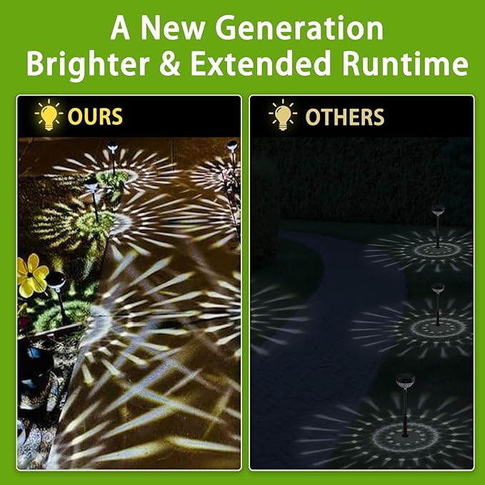 Solar Pathway Lights Outdoor, Color Changing+8 Fixed Color (Warm White, Cool White, Colored) Solar Lights Outdoor, Bright Solar Powered Garden Light (12 Pack)