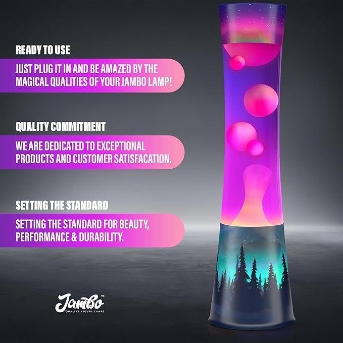 JAMBO 15.5" The Upgraded Motion Lamp, Aurora Decal Motion Light, Beautiful Home Decor, Living Room Bedroom Lamp, Relaxing Nightlight for Teens, Kids & Adults