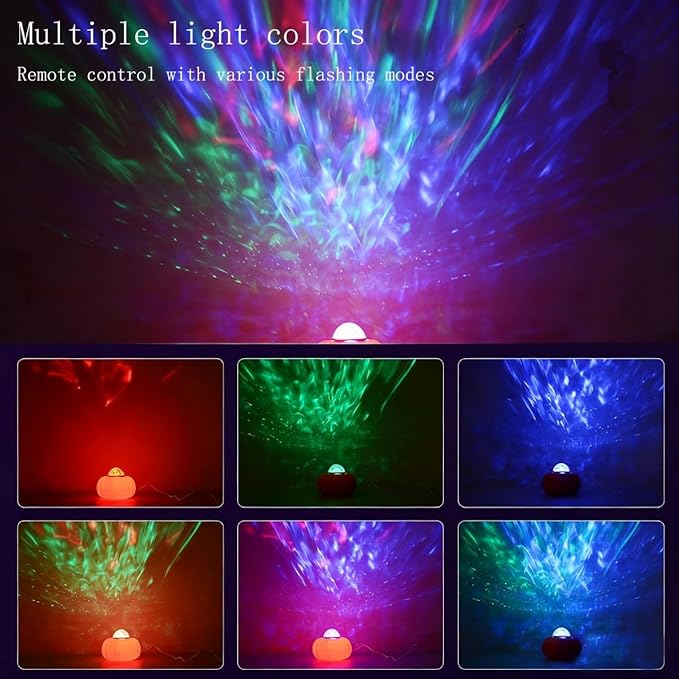 A Pumpkin-Shaped Aurora Projector, Ambient Light, Warm Holiday Lights, a Small Night Light That can emit Stunning Auroras.