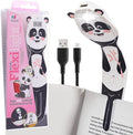 Gifts for Readers & Writers Bookmark Reading Lights Panda 2in1 Clip On Bookmark Kids Light for Reading in Bed, Rechargeable Travel Cute Lights, 20 Lumen LED