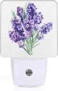 YASHILAIYA Lavender Bouquet Night Light,Flower Botanical Night Lights Plug into Wall for Boys Girls Gifts for Stairway Hallway Bedroom 0.5W Nightlight