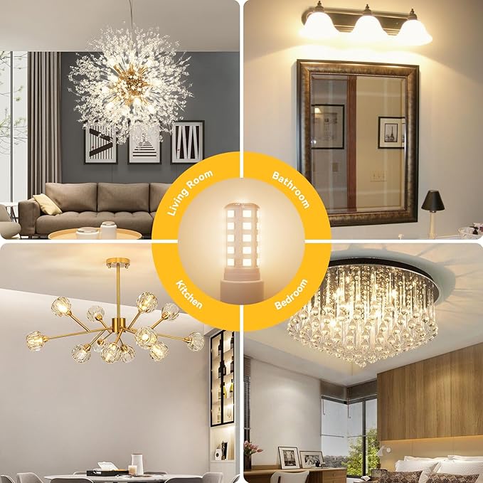 TJOY 12 Pack Dimmable G9 LED Bulb 4W Equivalent 40 Watt, 3000K Soft Warm White, T4 G9 Bi-pin Base Halogen Replacement, G 9 Socket Light Bulb for Chandelier Wall Sconce, 120V No Flicker, 450LM