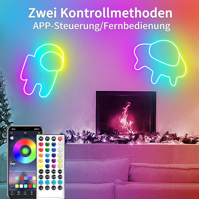 132FT Led Neon Rope Lights Control with App/Remote,Flexible Led Rope Lights,Multiple Modes,IP65 Outdoor RGB Neon Lights Waterproof,Music Sync Gaming Led Neon Strip Lights for Bedroom Décor