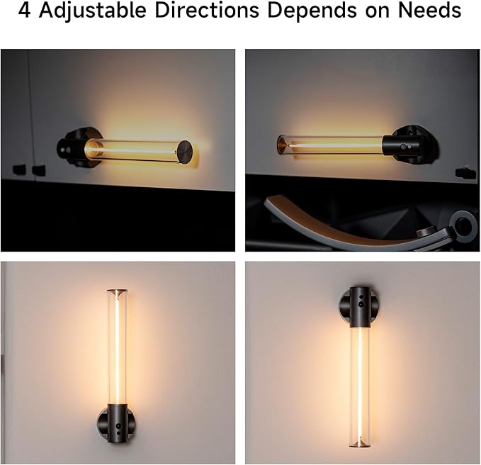 AUGE LIGHT 3-in 1 Battery Powered Wall Light Magnetic LED Wall Lamp Cordless Wall Lights Motion Sensor Wall Sconces for Indoor Staircase Corridor Beside Hallway Cabninet(Gray)