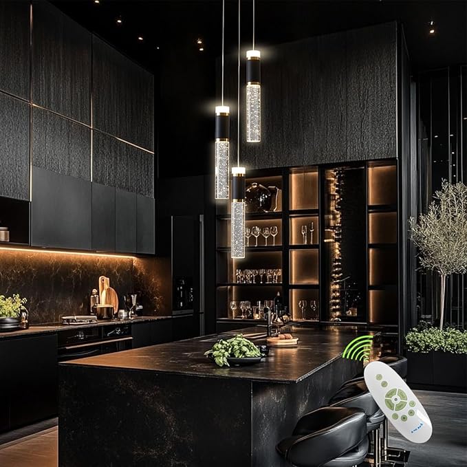 3-Light LED Pendant Light Modern Chandelier Hanging Chandelier Light Fixtures Adjustable Modern Led Pendant Ceiling Light Fixture for Kitchen, Island,Dining Room,Bedroom