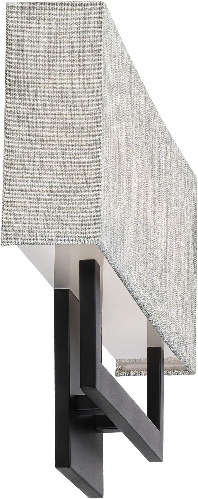 WAC Lighting dweLED, Manhattan 22in LED Fabric Wall Sconce 2700K in Black