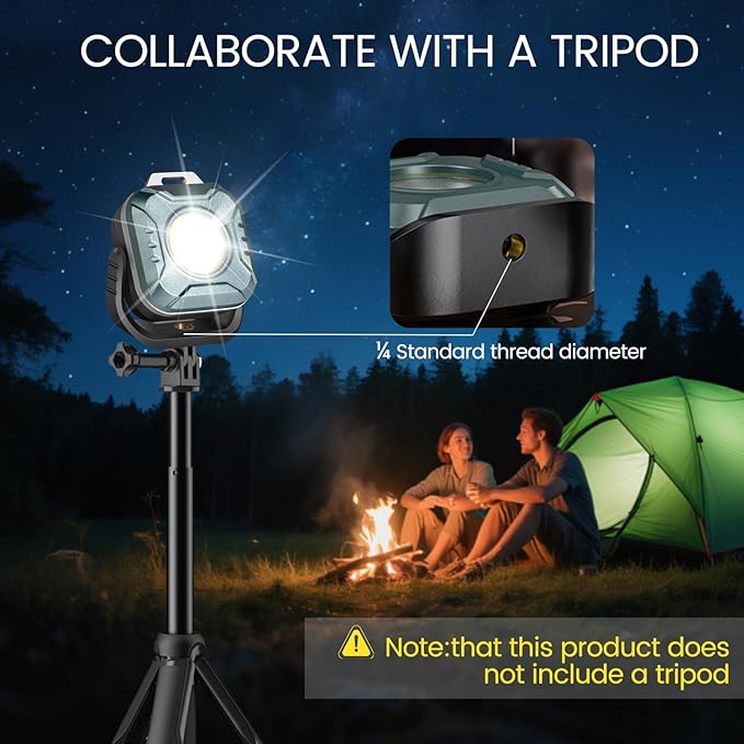 Rechargeable Work Light Mini, 500 Lumens 1200 mAh Magnetic Led Portable Lamp, 2.9 Oz Supersmall for Emergency Nighttime Auto Repair, Birthday Gifts for Husband and Father, Grey, 4 Pcs