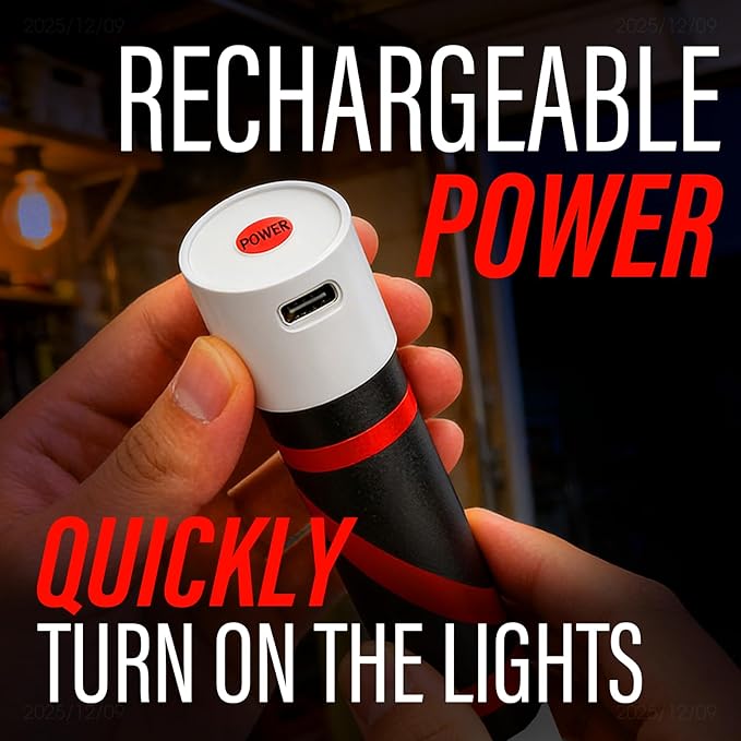 Flexible LED Flashlight Stick – 27" Bendable Work Light with High-Lumen LED, 3 Brightness Modes, Rechargeable Flexible Light for Mechanics, Car Repairs, Inspections & Tight Spaces (1)