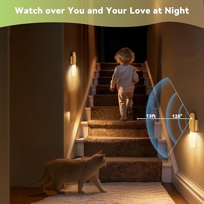 iThird Motion Sensor Light Indoor - Wireless Wall Light, lumi Light, Magnet Rechargeable LED Lights, Portable Night Lights, Gifts for Christmas