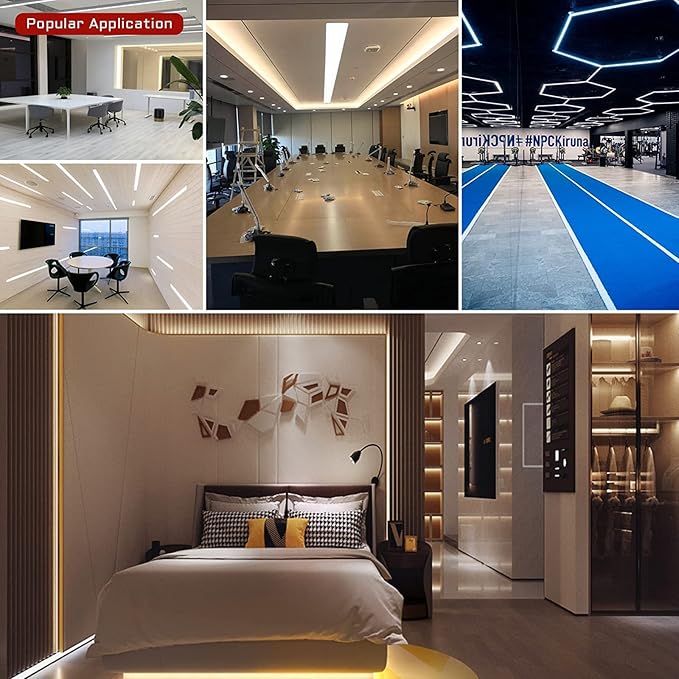 COB LED Strip Lights DC 12V LED Lights Flexible Super Bright LED Strips,16.4ft 6500K White,CRI 90+,2400LEDs High Density Uniform Light for Bedroom Home Room Decor (No Adapter or Controller)